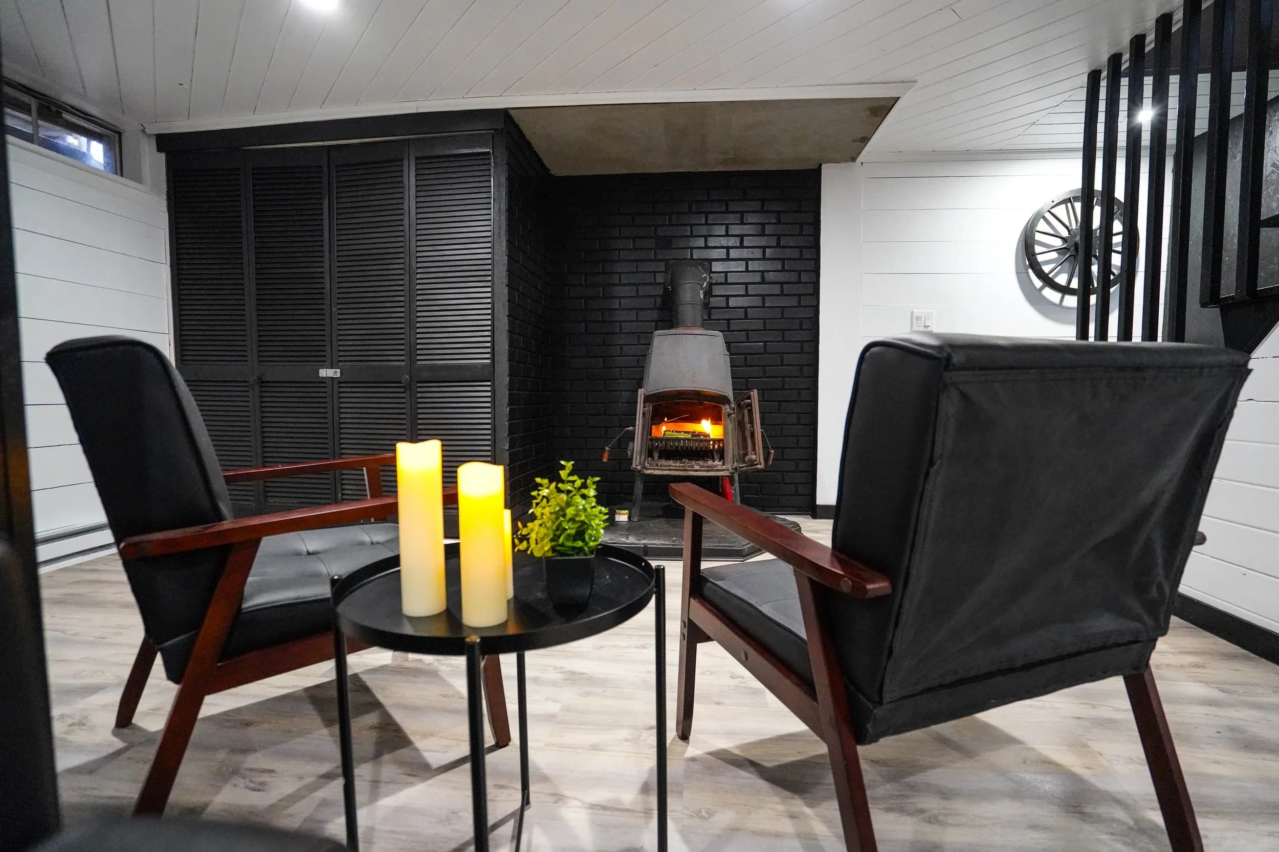 Living room fireplace