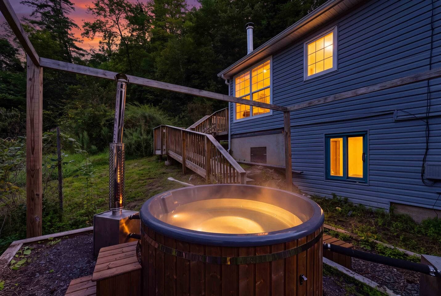 Wellness Retreat with sculptural 360° fireplace